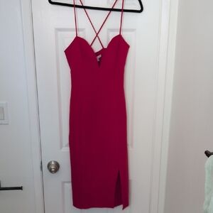 Charlotte Russe Red Sweetheart Spaghetti-Strap Midi Dress
